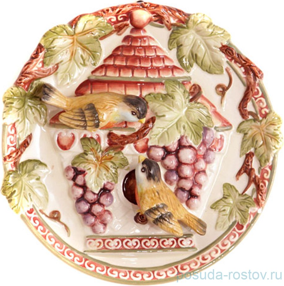 Тарелка настенная 20 см "Виноград" / 192492