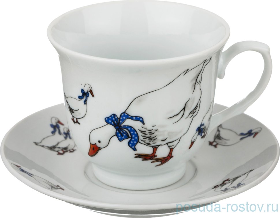 Чайная пара 200 мл 1 шт "Гуси" / 194415