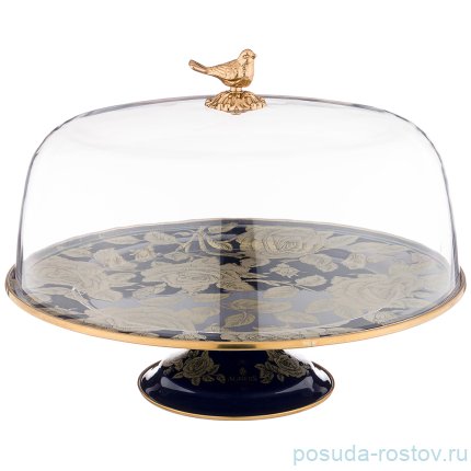 Тортница 30 см н/н кобальт &quot;Agness /Ренессанс /Розы&quot; / 211335