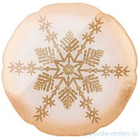 Тарелка 21 см акцентная &quot;snowflake gold pearl&quot; / 259922