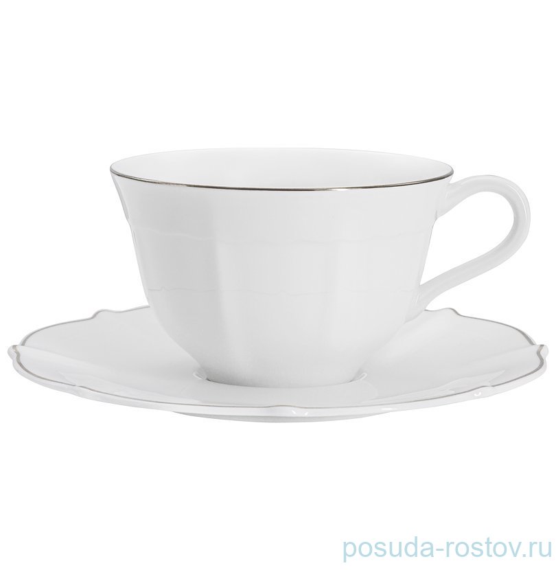 Чайная пара 250 мл "Lotus silver /Отводка платина" / 378595