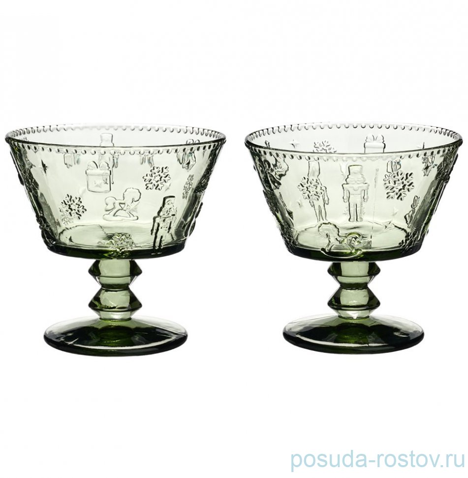 Креманки 280 мл 2 шт "Щелкунчик green" / 378985