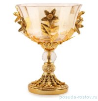 Конфетница н/н янтарная &quot;Цветы&quot; / 278365