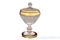 Вазочка 11 см с крышкой н/н &quot;Хрусталь с золотом&quot; / 061958