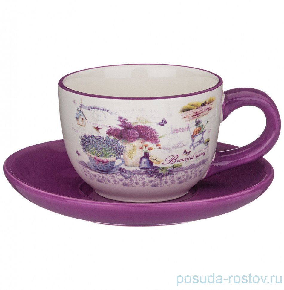 Чайная пара 220 мл 1 шт "лавандовая весна" / 234428