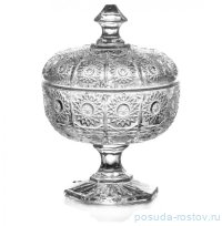 Конфетница 250 мл 11,5 х 16 см н/н с крышкой &quot;Muza Crystal&quot; / 213503