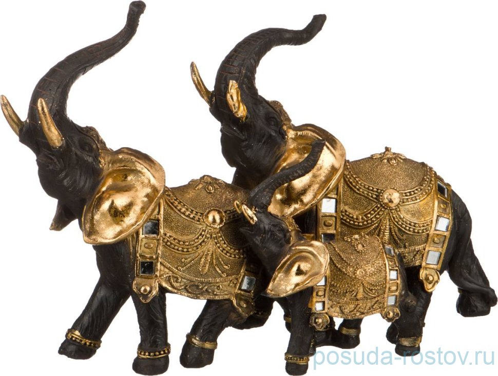 Фигурка 30 х 23 см "три слона" / 209477