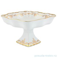 Салатник 23 см квадратный н/н &quot;Корона /Золотой узор /отводка золото&quot; / 227805