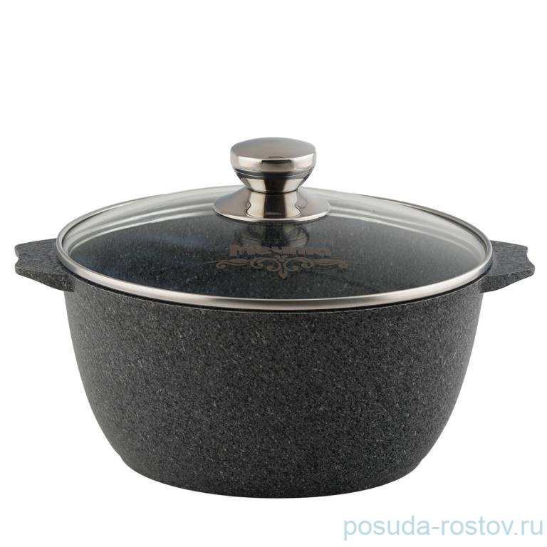 Кастрюля со стеклянной крышкой 4 л антипригарное покрытие "Premium grey" / 245910