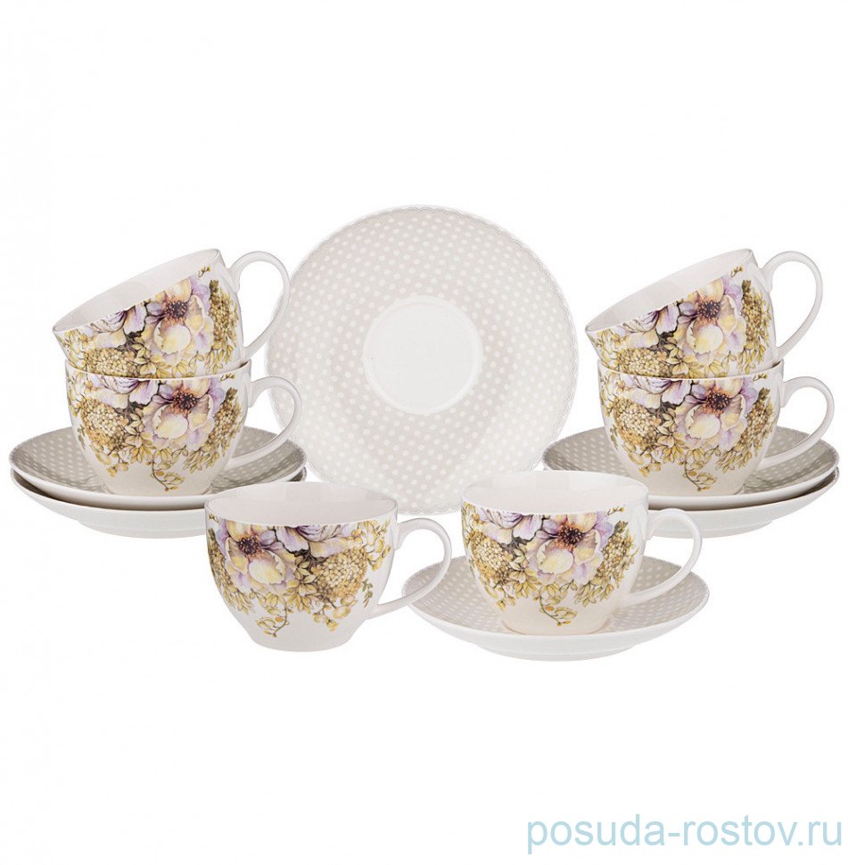 Набор чайных пар 230 мл 6 шт "лориан" / 276616 Набор чайных пар 230 мл 6 шт "лориан" / 276616