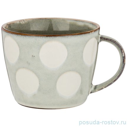 Кружка 450 мл &quot;Светло-серая в горох&quot;  (6шт.) / 193565