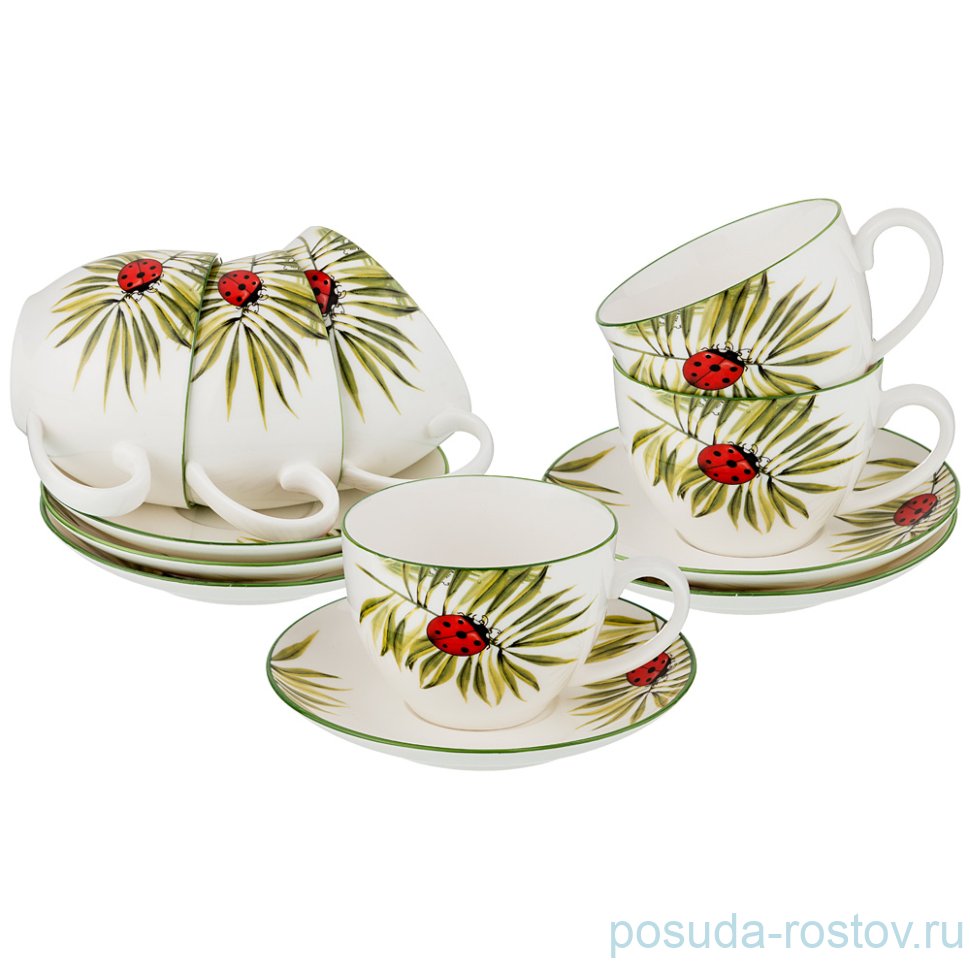 Набор чайных пар 300 мл 6 шт "леди-баг" / 190294