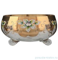 Конфетница 20 см на 3-х ножках &quot;Лепка прозрачная /золото&quot; SC / 155985
