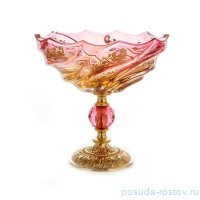 Ваза для конфет 20 x 15 x 20 cм н/н &quot;Розаперла /Розовая с золотом&quot; / 101542