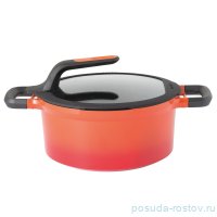 Кастрюля 24 см с крышкой 4,7 л &quot;Gem red&quot; / 162372