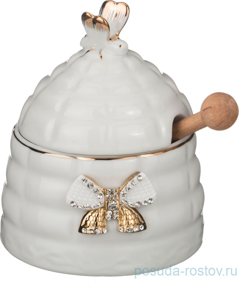 Ёмкость для меда 12 см с деревянной палочкой "Venezia" / 192136 Ёмкость для меда 12 см с деревянной палочкой "Venezia" / 192136