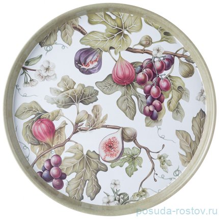 Поднос 33 х 2,1 см сервировочный &quot;Фрукты и ягоды&quot; / 280998