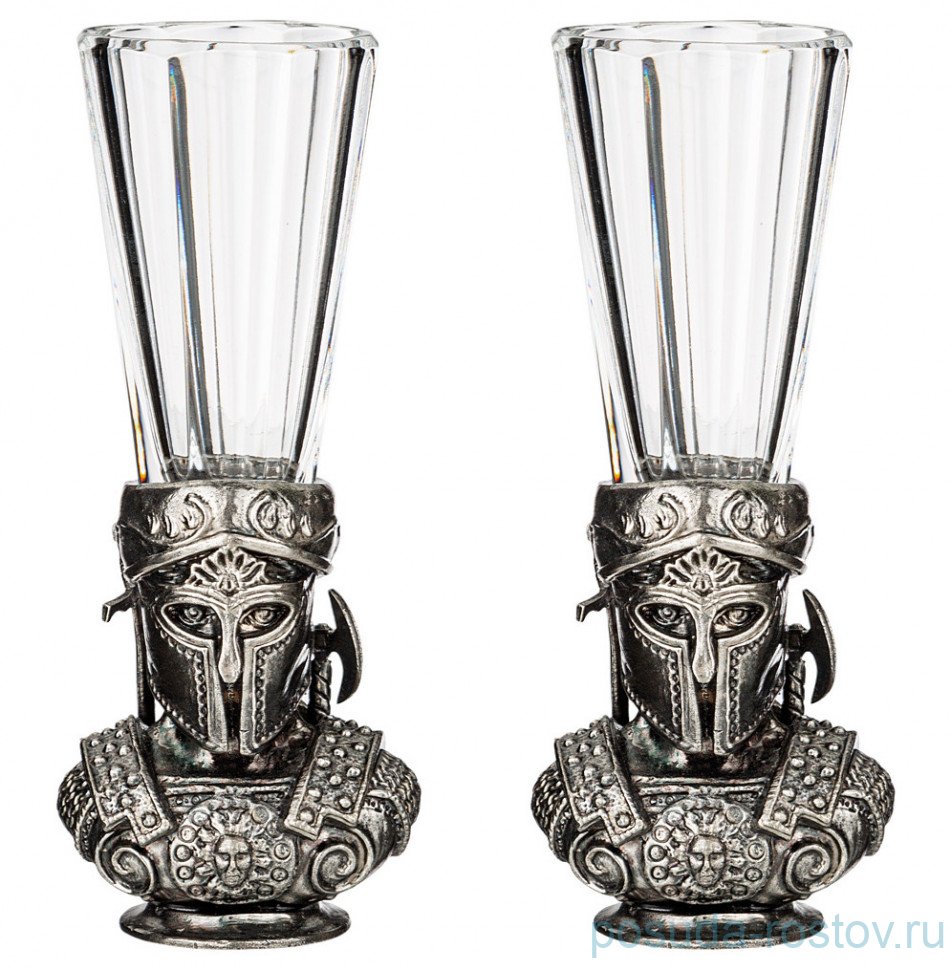 Рюмки 50 мл 2 шт "рыцарь" /посеребрение / 301038 Рюмки 50 мл 2 шт "рыцарь" /посеребрение / 301038