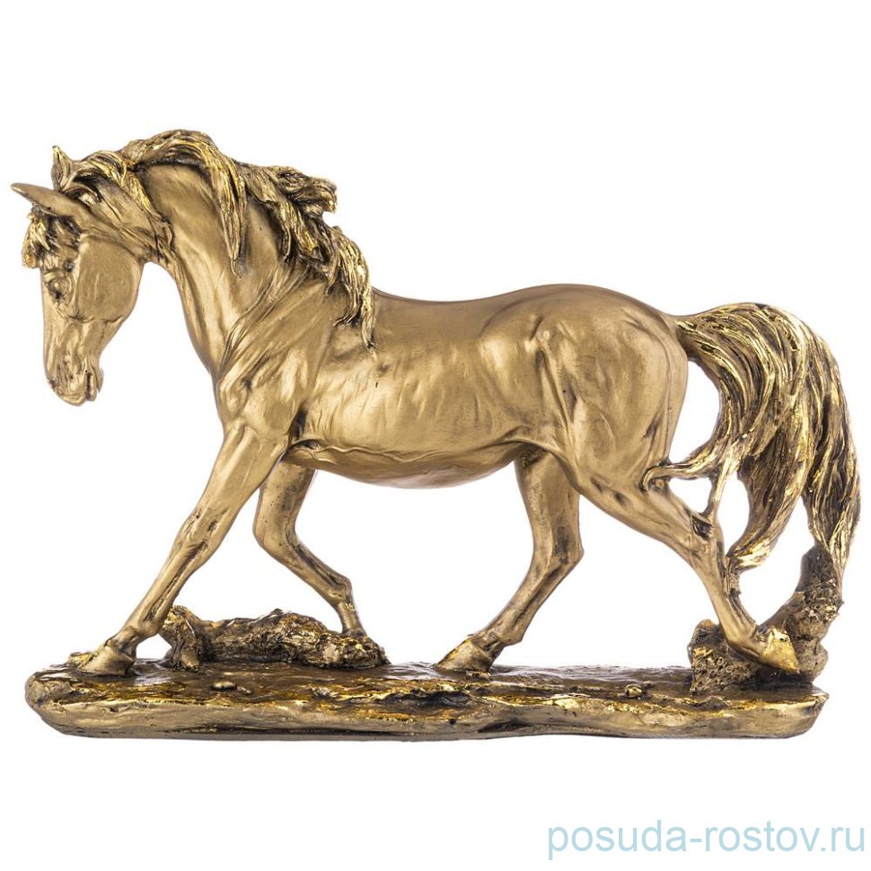 Фигурка 33 х 8 х 23 см "Лошадь" /бронза с позолотой / 273640