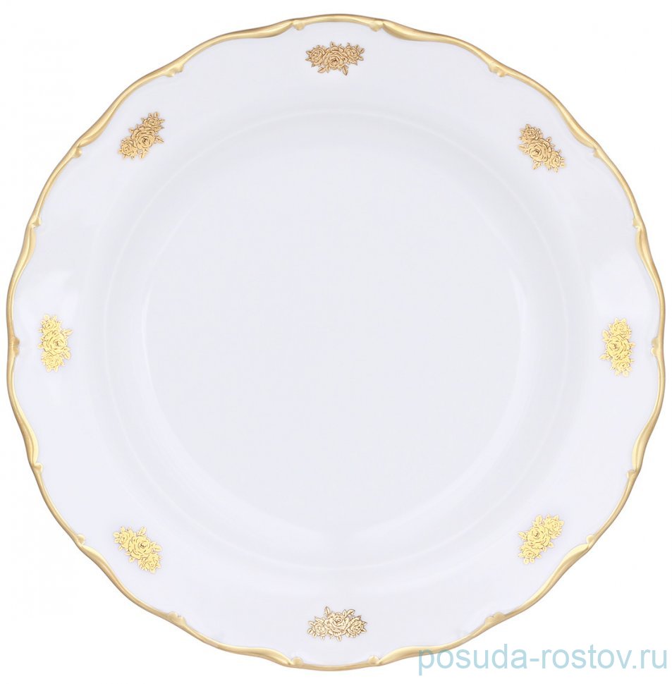 Блюдо 30 см круглое "Аляска /Золотые розочки" / 309884 Блюдо 30 см круглое "Аляска /Золотые розочки" / 309884