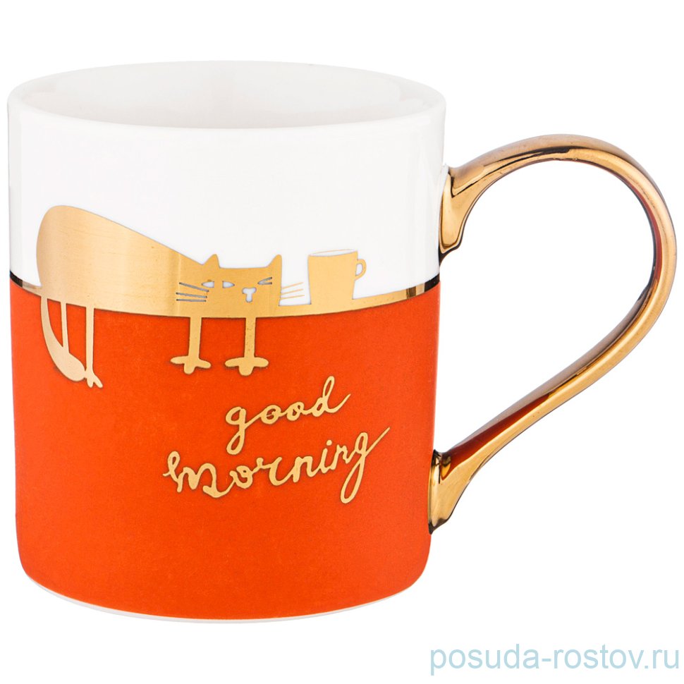 Кружка 370 мл оранжевая "Break time /Доброе утро" / 228770 Кружка 370 мл оранжевая "Break time /Доброе утро" / 228770