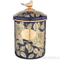 Банка для сыпучих продуктов 12 х 12 см 1,5 л кобальт &quot;Agness /Ренессанс /Розы&quot; / 210675