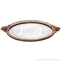 Поднос 52 х 3,5 х 28,3 см овальный декоративный /бронза / 188787