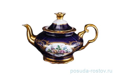 Заварочный чайник 1,2 л &quot;Анжелика /Цветы /Кобальт&quot; / 057336