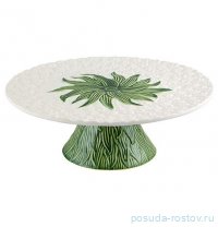 Тортница 33 см н/н бело-зелёная &quot;Ананас&quot; / 290926