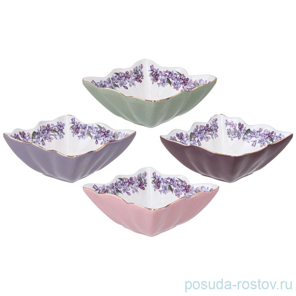 Набор розеток10 см 4 шт "lilac" / 344050