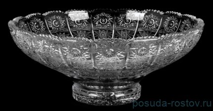 Ваза для фруктов 25,5 см &quot;Glasspo /Хрусталь резной&quot; / 107774
