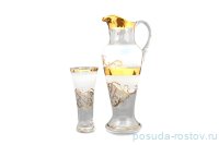 Набор для воды 7 предметов (кувшин + 6 стаканов) &quot;Иксовка /Арабский /золото&quot; / 122523