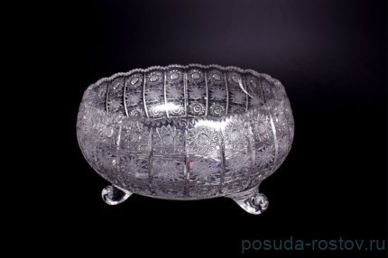 Вазочка 11 см на 3-х ножках &quot;Хрусталь резной&quot; / 017775