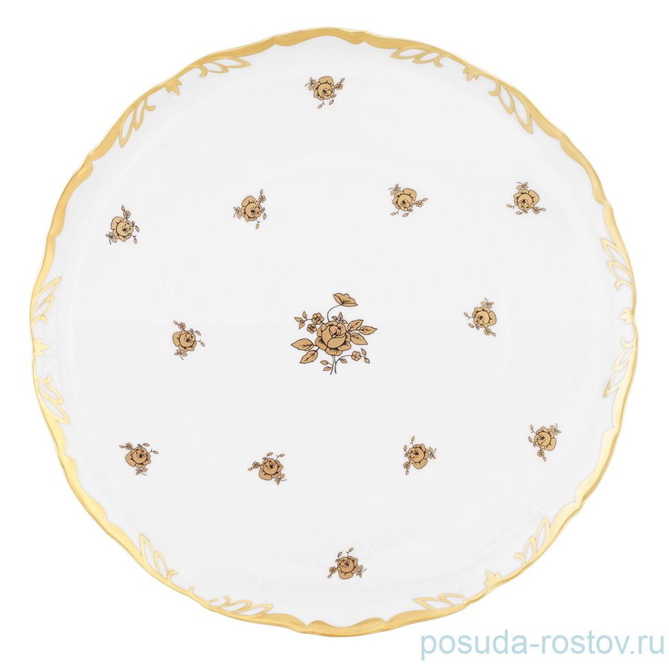 Тортница 30 см "Корона /Золотая роза" / 225380