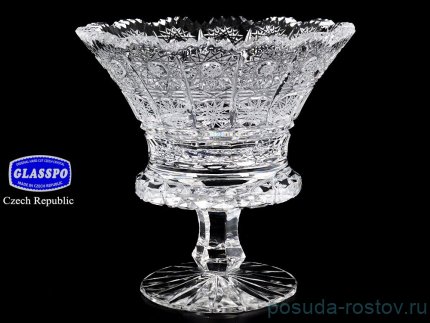 Вазочка 16 см н/н &quot;Glasspo /Хрусталь резной&quot; / 011742