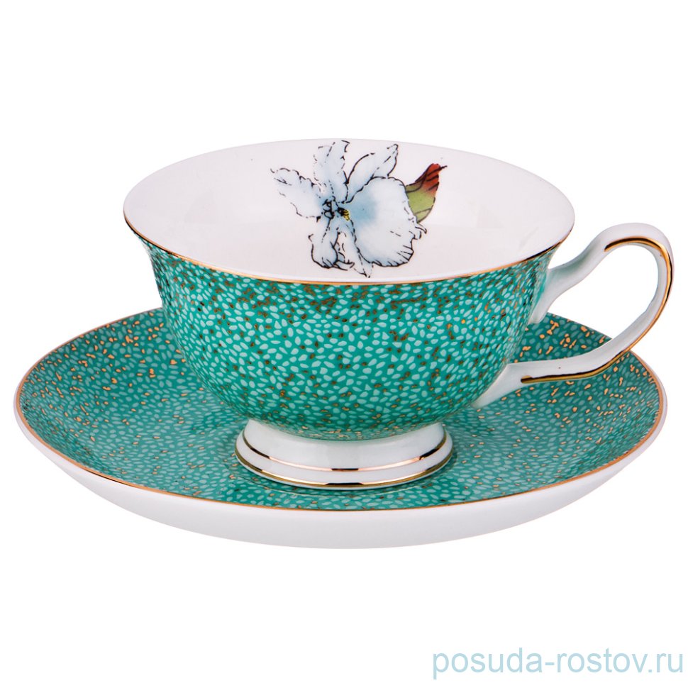 Чайная пара 200 мл 1 шт минт "Мраморная крошка" / 189635