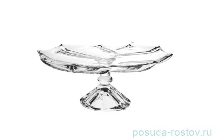 Тортница 33 см н/н &quot;Calypso /Без декора&quot; хрусталь Йиглава / 030082