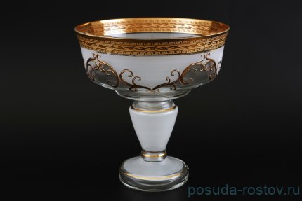 Конфетница 20 см н/н белая &quot;Антик золото /6444&quot; / 086645