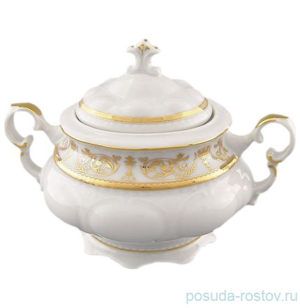 Сахарница 350 мл с  ручками &quot;Соната /Золотая элегантность&quot; / 158363