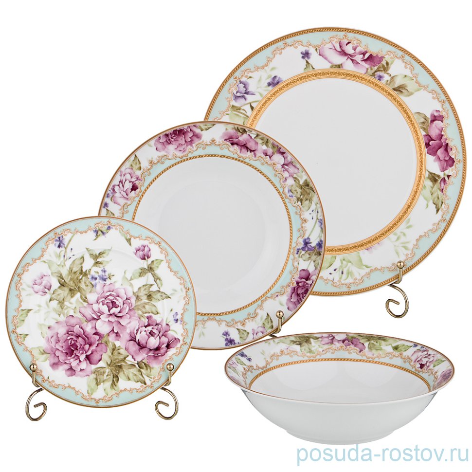 Столовый набор на 6 персон 19 предметов "Пионы" / 193964