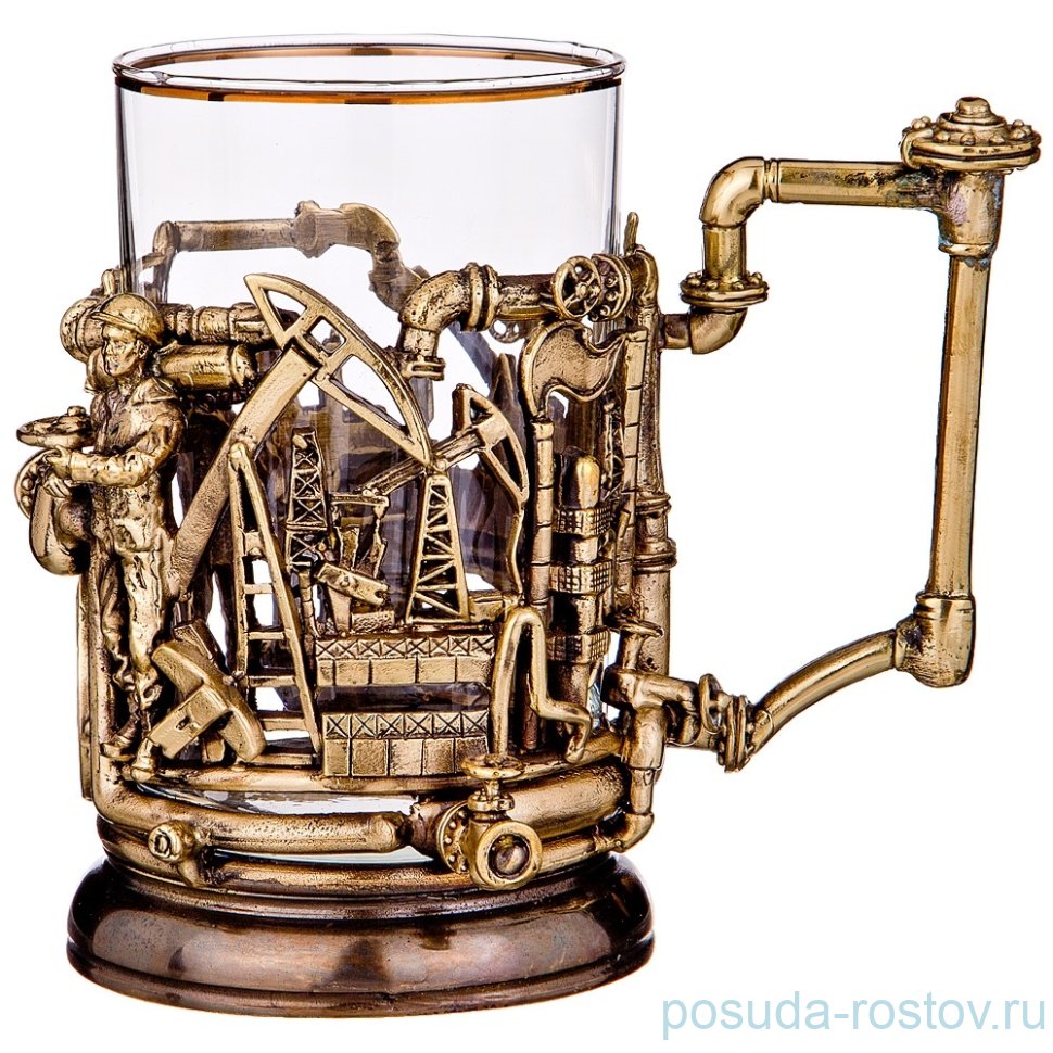 Подстаканник латунь "Нефтяники"  / 196762