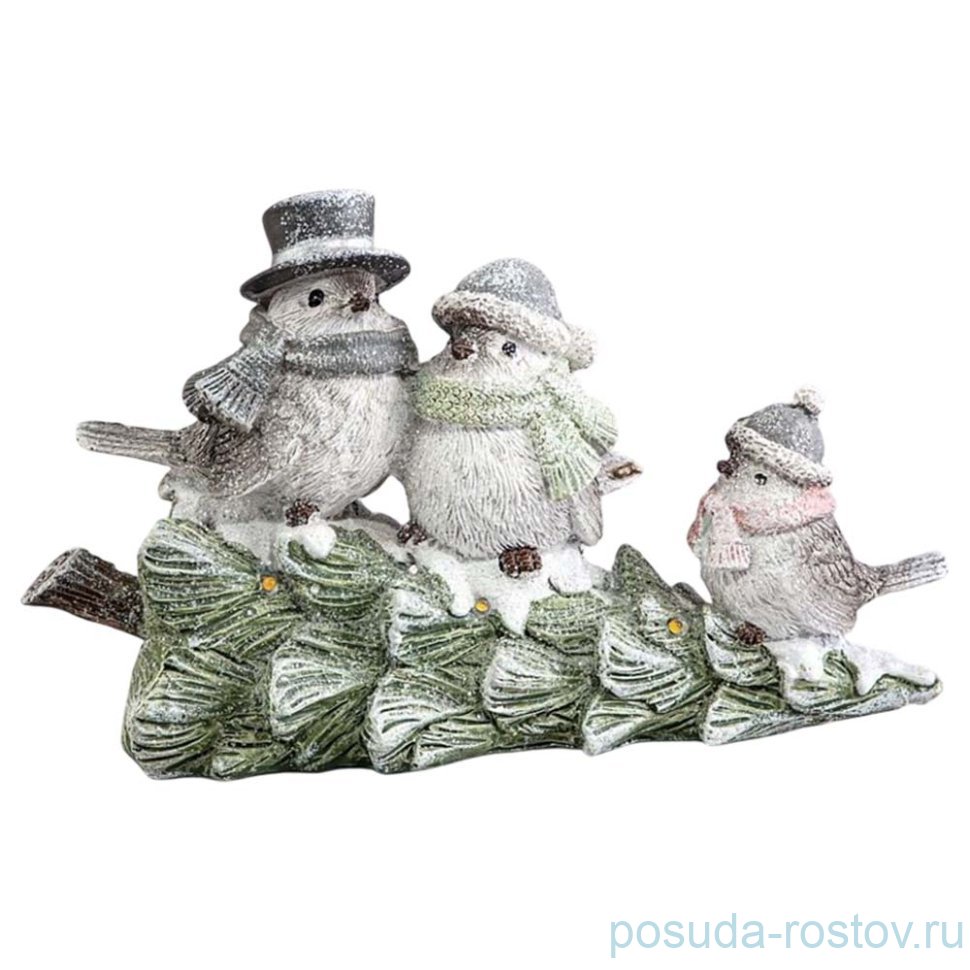 Статуэтка 22 х 9,5 х 13 см с led-подсветкой "Птички"  / 379627