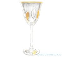 Бокалы для белого вина 190 мл 6 шт &quot;Флора /Золотые листья&quot; / 018392