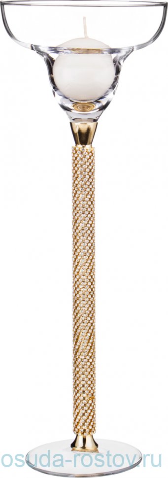Подсвечник 12 х 34 см н/н "natalya /стразы /золото" / 214386 Подсвечник 12 х 34 см н/н "natalya /стразы /золото" / 214386