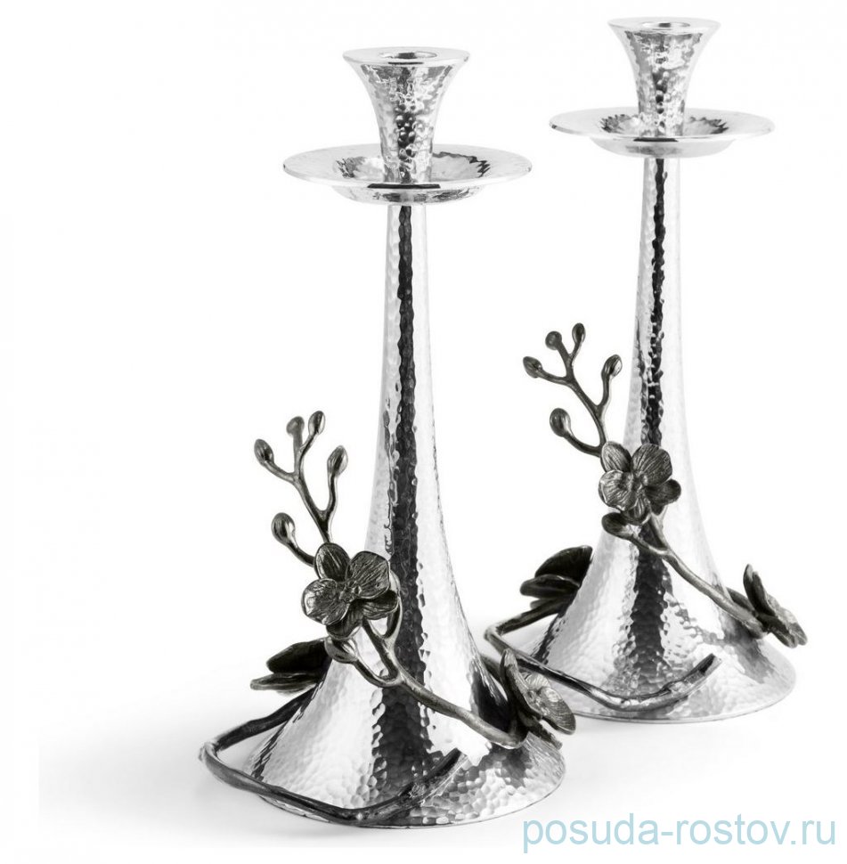 Набор подсвечников 30 см 2 шт "Black Orchid" / 374380