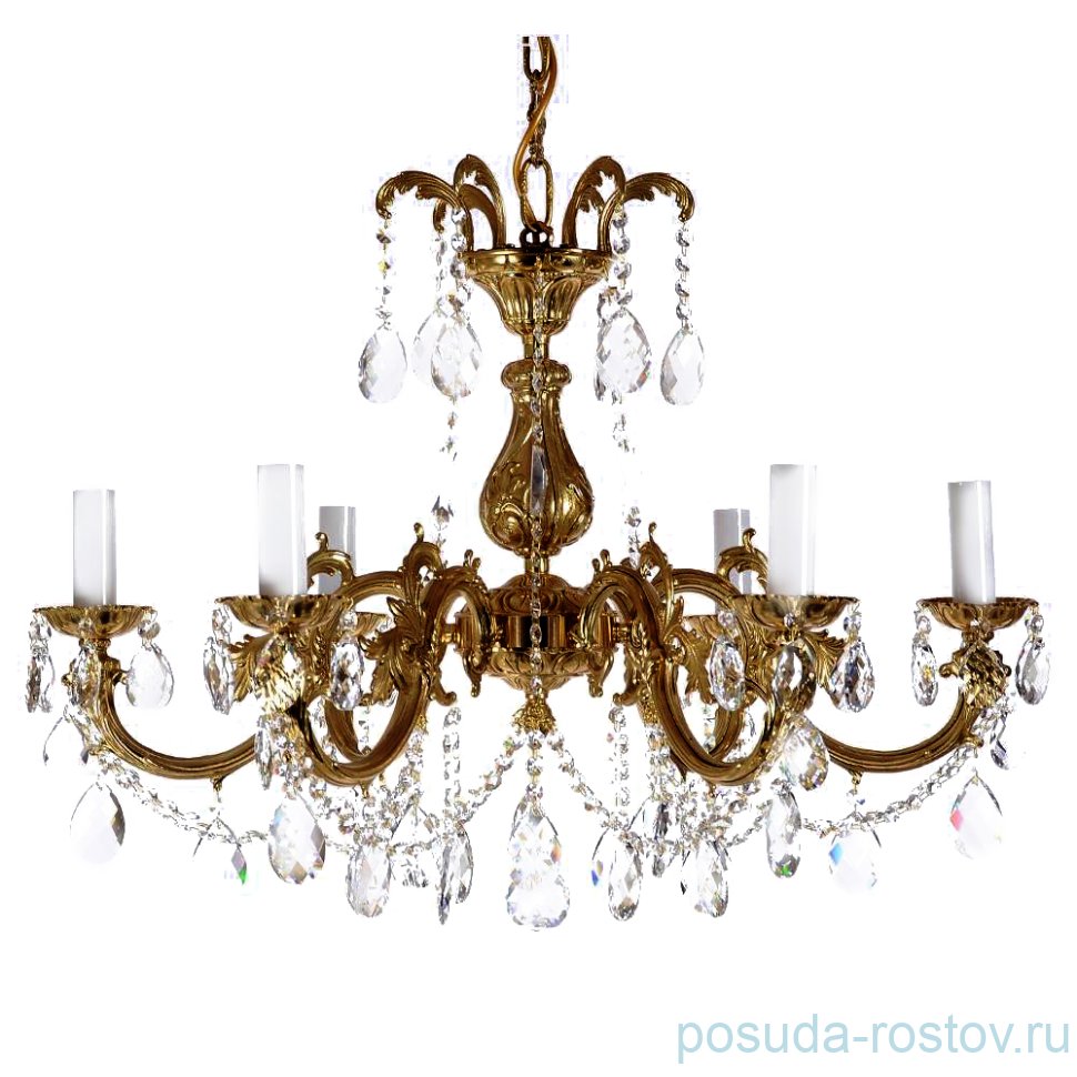 Люстра 6 рожковая бронза /хрусталь  Royal "Роял" / 033059