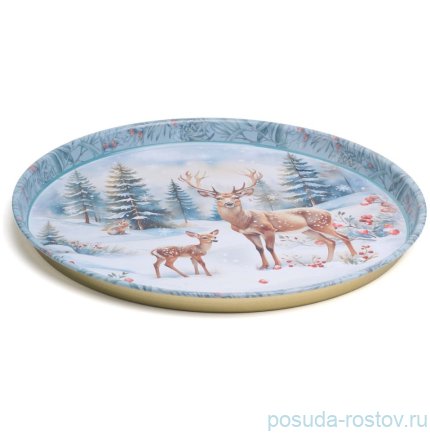Поднос сервировочный 33 х 2,1 см &quot;Зимняя сказка&quot; / 379291