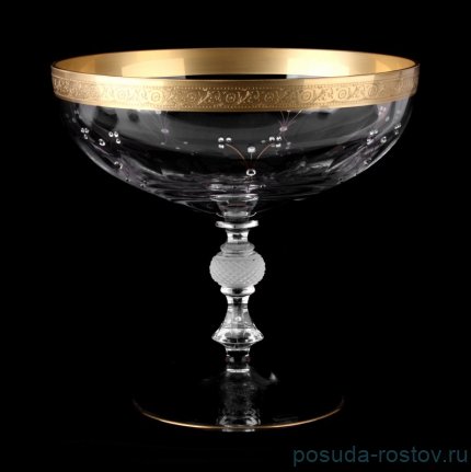 Ваза для конфет 20 см н/н &quot;Джесси /Золото и Стразы&quot; / 001173
