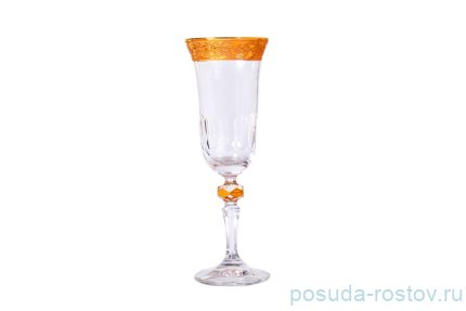 Бокалы для шампанского 150 мл 6 шт &quot;Кристина /Zvonek /золото&quot; / 134201