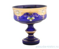 Ваза для конфет/фруктов 24 см н/н &quot;Лепка синяя&quot; / 058098